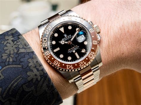 rolex gmt root beer on wrist|rolex root beer gmt master 2.